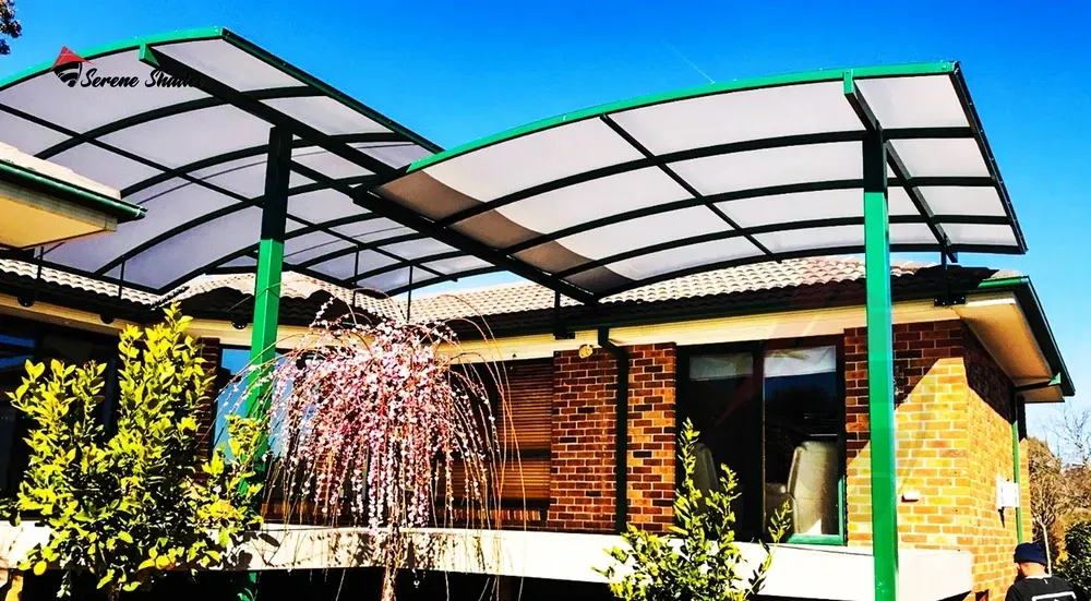 Durable Two-Sided Car Parking Shade for Large Spaces