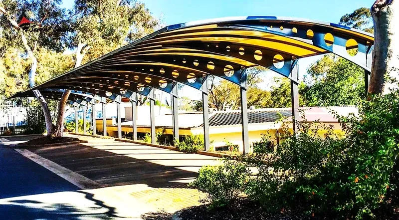 Elegant Arch Design Car Parking Shade in Saudi Arabia