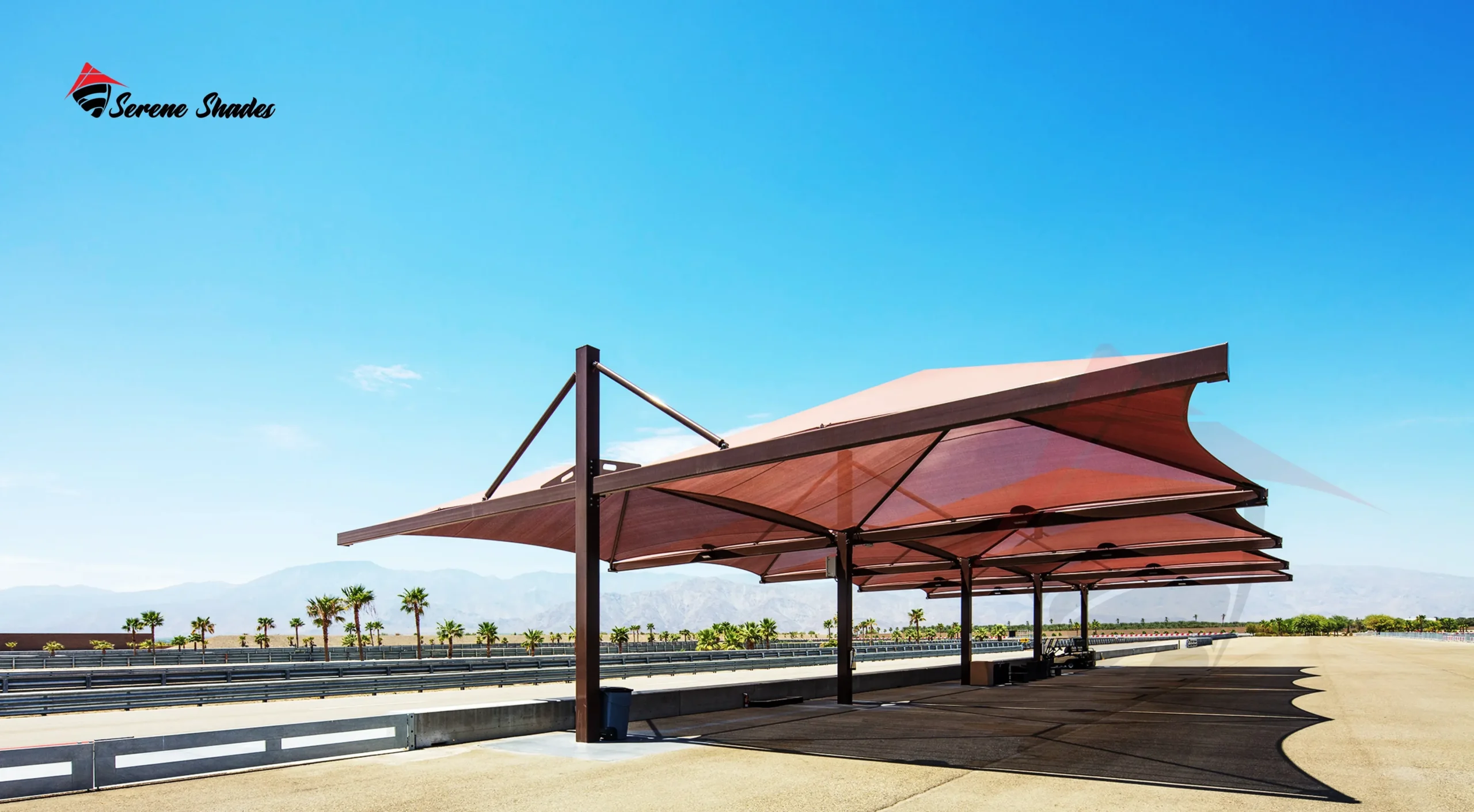 Stylish cone-shaped parking shade structure for vehicles