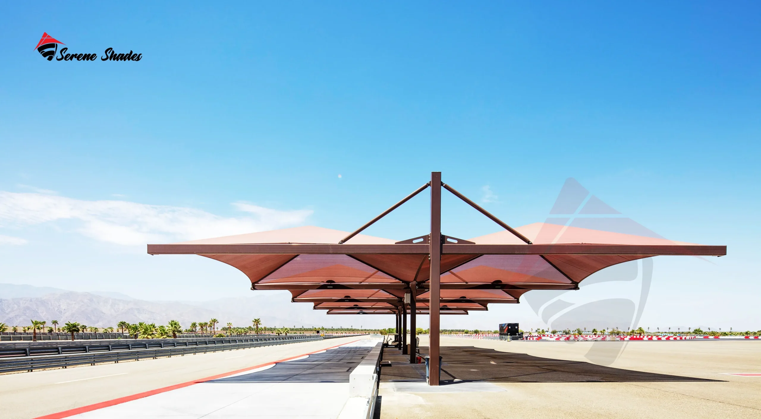 Modern cone car parking shade offering shade and aesthetic appeal