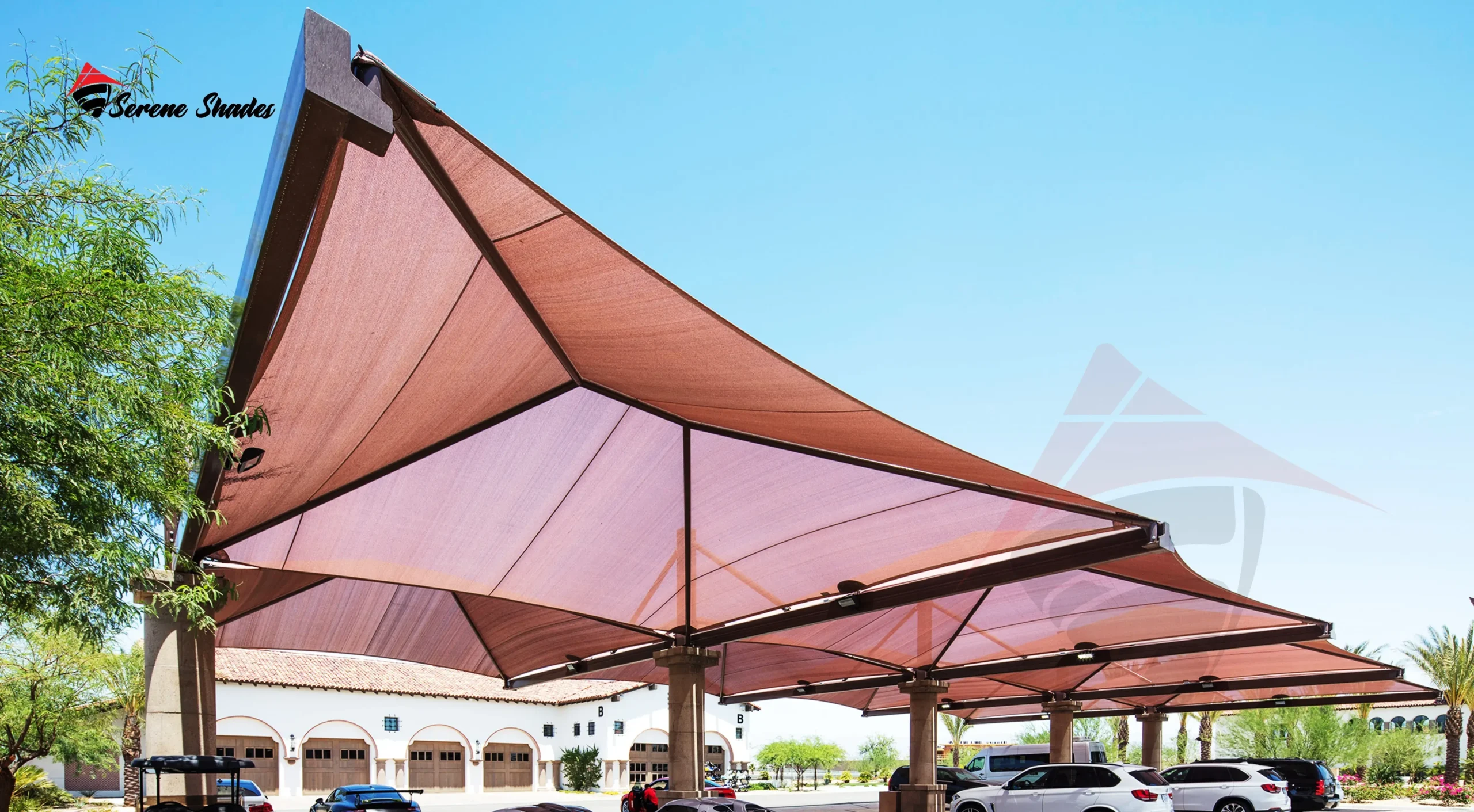 Heavy-duty cone parking shade for outdoor vehicle protection