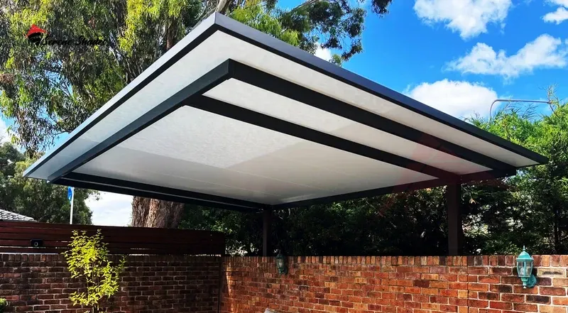 Quality Flat Roof Car Parking Shade for Sun and Rain Protection