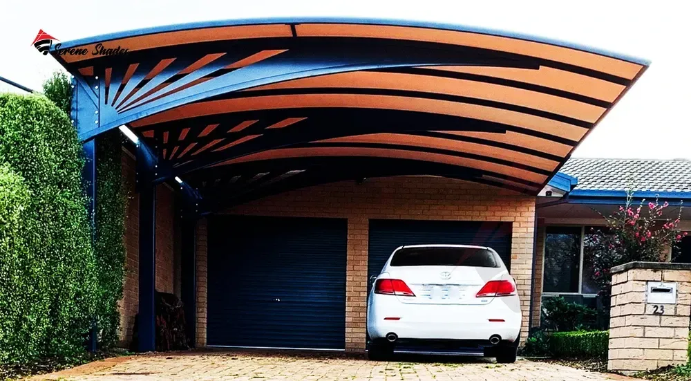 Robust Steel Parking Shade for Residential and Commercial Use