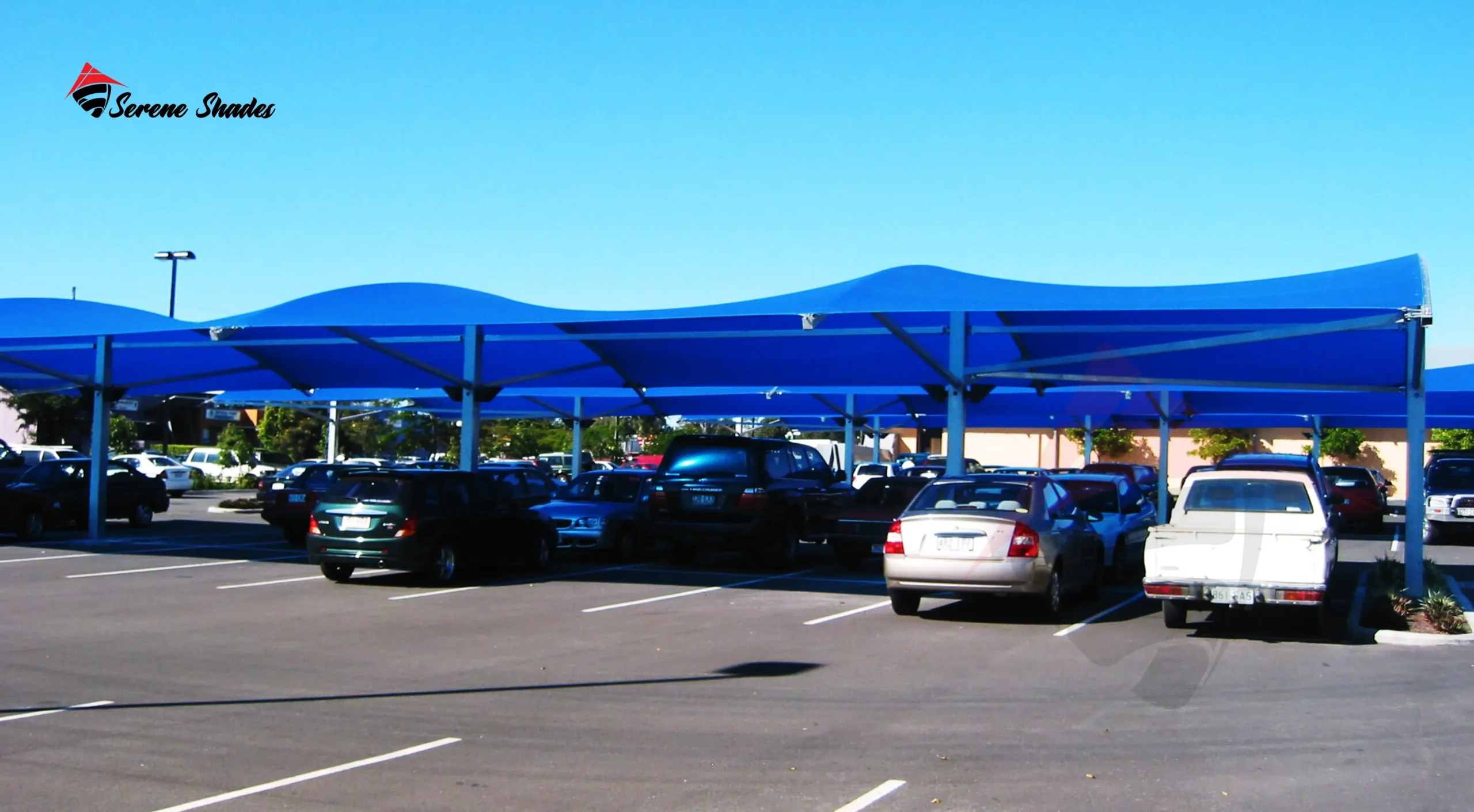 Modern commercial parking shades designed for heavy traffic