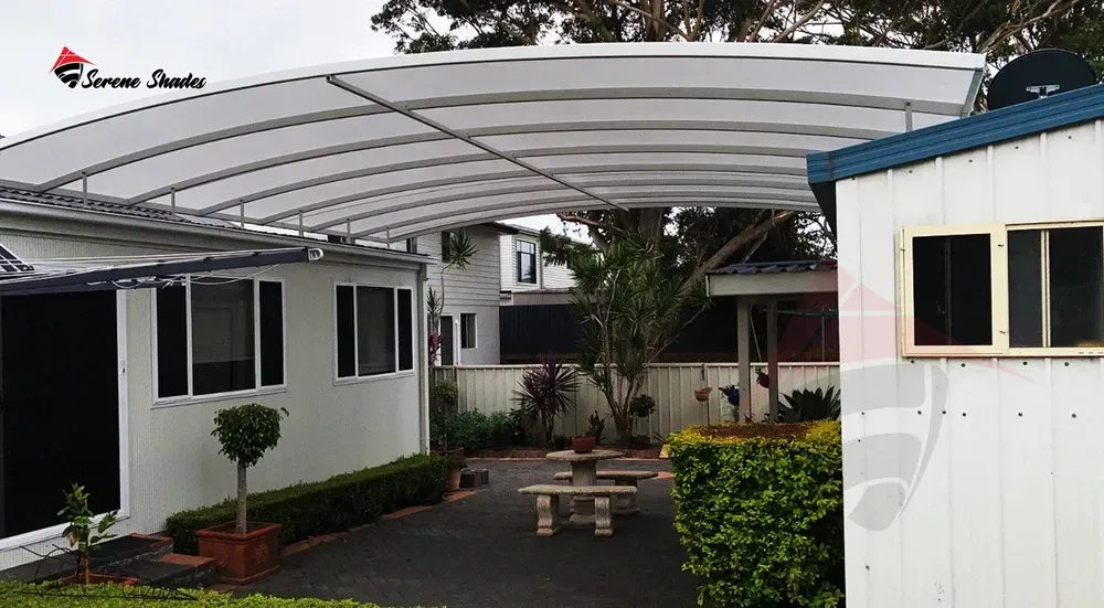 Weatherproof Framed Modular Shade for Residential Parking