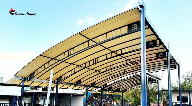 Weatherproof Pyramid Design Car Parking Shade Structure