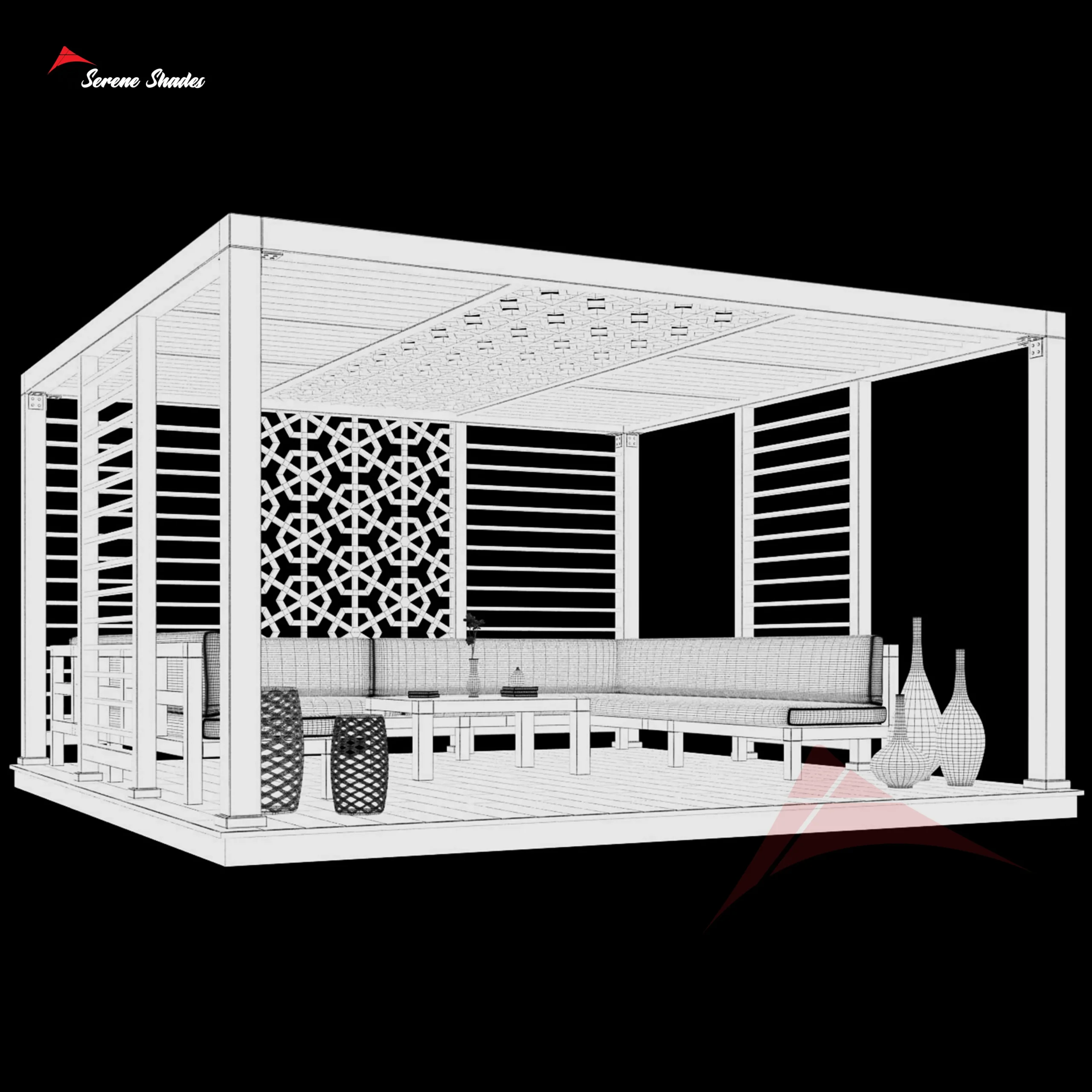 Modern Retractable Pergola Shade for patios and decks
