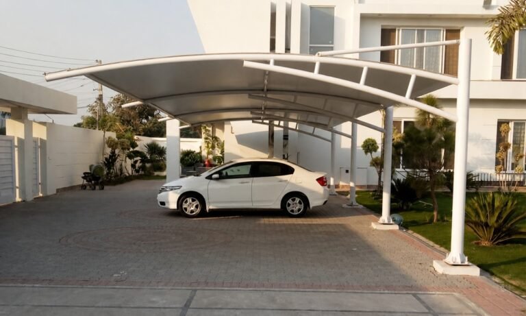 car parking shade installation process